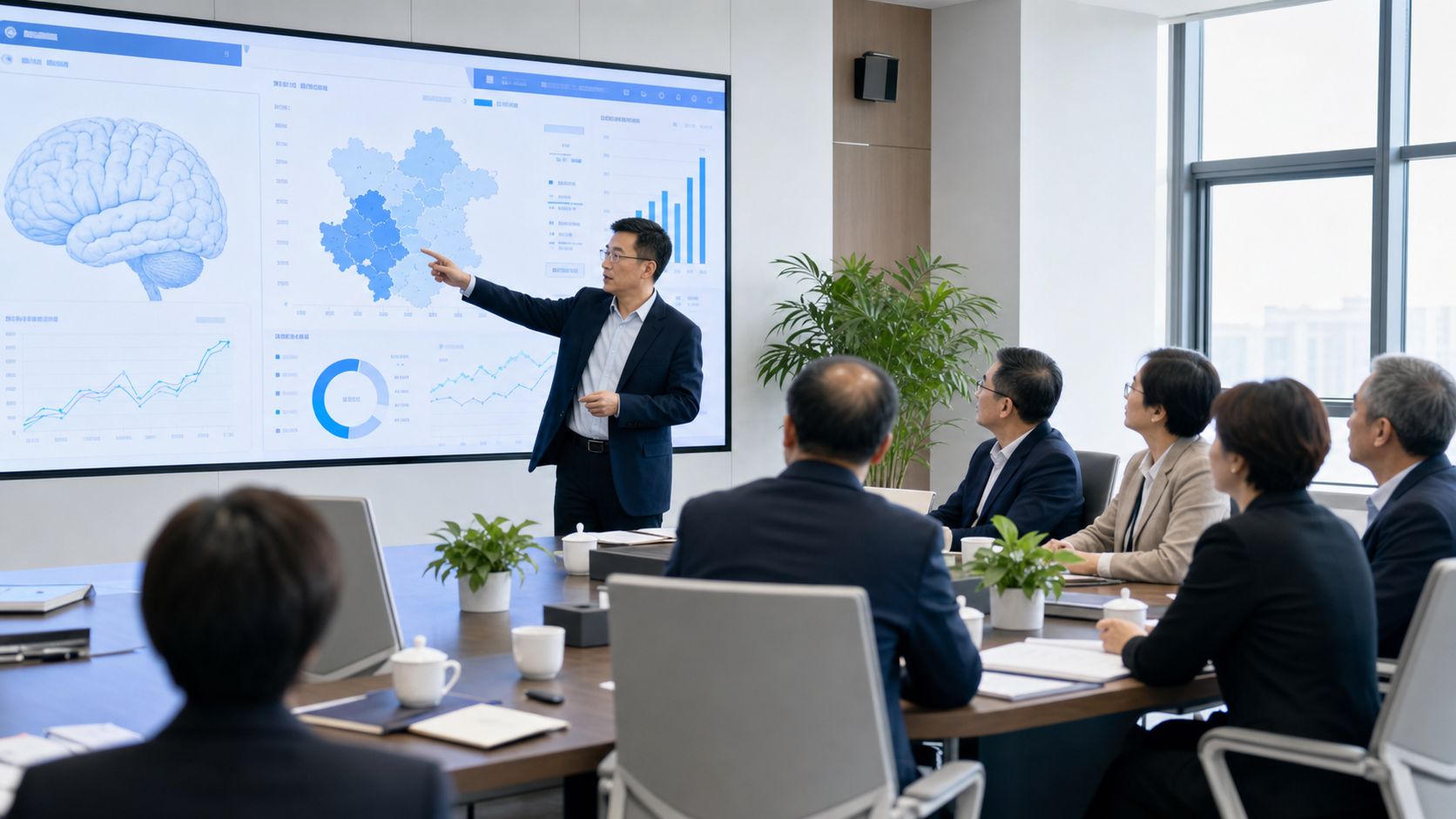 区域教育项目汇报场景示意